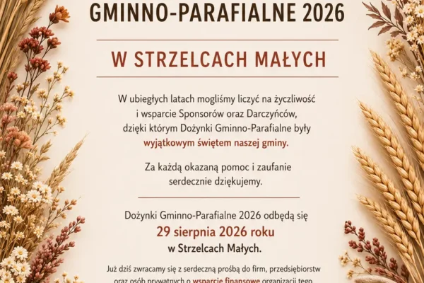 Gmina Masłowice zaprasza do współorganizacji Dożynek Gminno-Parafialnych 2026