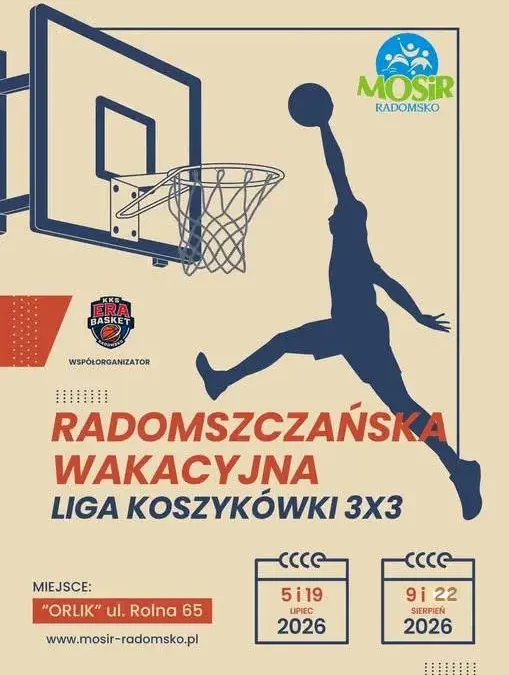 Finał Wakacyjnej Ligi Koszykówki 3×3 w Radomsku – kto zgarnie Puchar Dyrektora MOSiR?