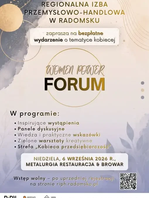 Forum dla kobiet i o kobietach „Women Power” już 6 września w Radomsku