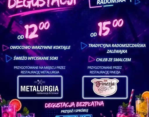 Letnie Granie 2026 w Radomsku: darmowe koktajle, soki i zalewajka w Parku Świętojańskim
