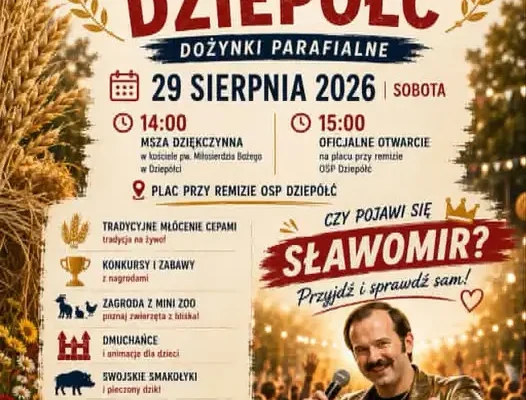 Dożynki Parafialne w Dziepółci już w sobotę – tradycja, zabawa i atrakcje dla całych rodzin