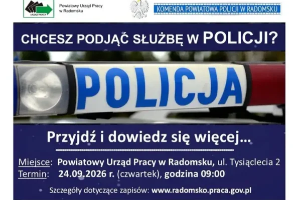 Spotkanie informacyjne o pracy w Policji w Radomsku