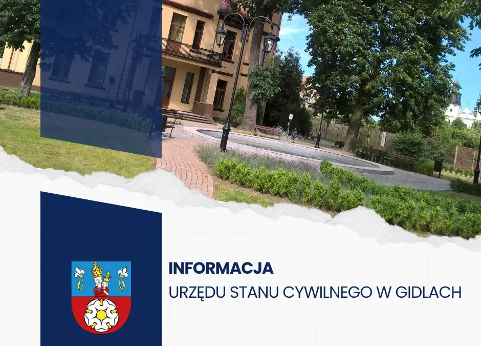 Zmiana godzin pracy USC w Gidlach od 17 do 31 sierpnia