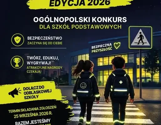 Konkurs „Odblaskowa Szkoła” 2026 – łódzkie szkoły mogą się zgłaszać