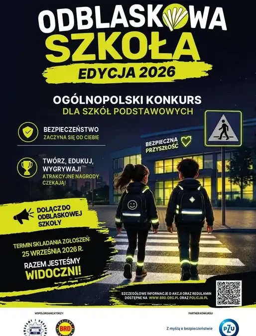 Konkurs „Odblaskowa Szkoła” 2026 – łódzkie szkoły mogą się zgłaszać