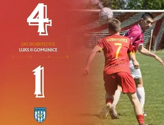 LKS Dobryszyce rozbija LUKS II Gomunice 4:1 i ma komplet punktów