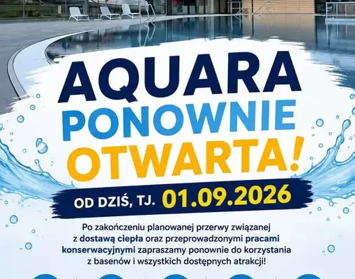 Kompleks AQUARA w Radomsku wznawia działalność po przerwie technicznej