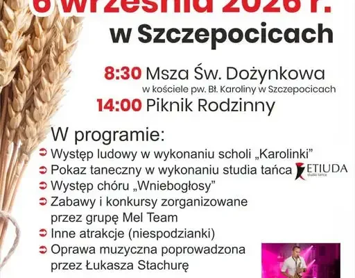 Dożynki Parafialne w Szczepocicach – zaproszenie na wspólne świętowanie
