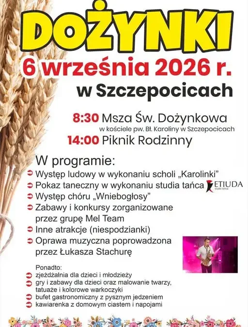 Dożynki Parafialne w Szczepocicach – zaproszenie na wspólne świętowanie