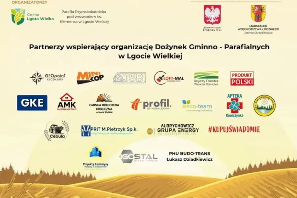 Dożynki Gminno-Parafialne w Lgocie Wielkiej – dziękujemy Partnerom wydarzenia
