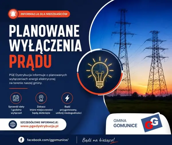 Planowane wyłączenia prądu w Kletni – 18 września 2026