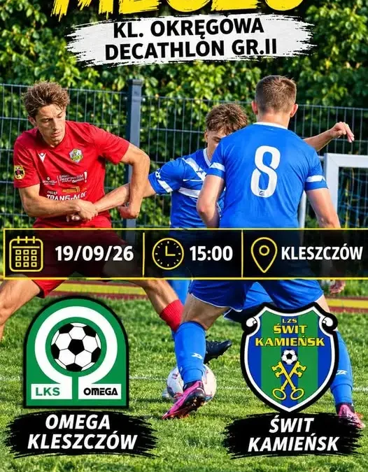 Świt Kamieńsk zagra w Kleszczowie. VI kolejka Klasy Okręgowej już w sobotę