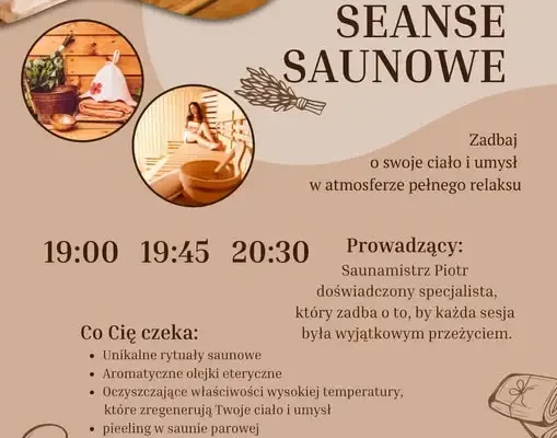 Seanse saunowe w AQUARA Radomsko – harmonogram na październik 2026