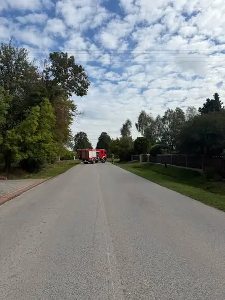 Wichura nadłamała drzewo nad drogą. Interweniowali strażacy z Kobieli Wielkich