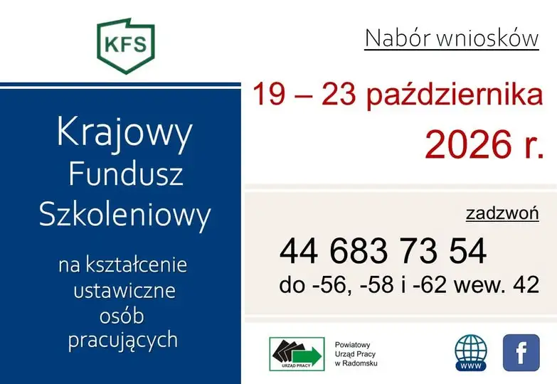 Radomsko: ostatnie wolne środki KFS na kształcenie pracujących