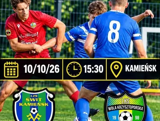 Świt Kamieńsk zmierzy się z Wolanką Wola Krzysztoporska w meczu klasy okręgowej