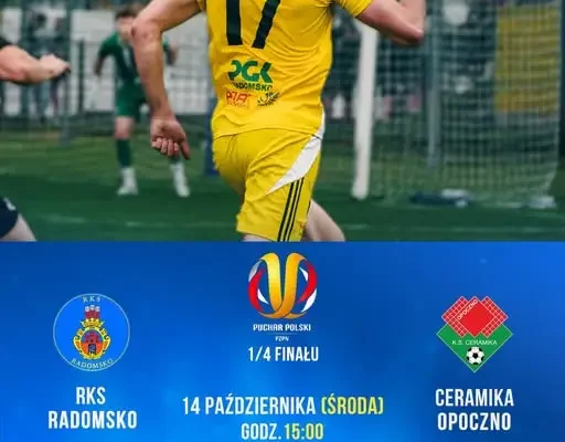 RKS Radomsko walczy o półfinał Pucharu Polski z Ceramiką Opoczno