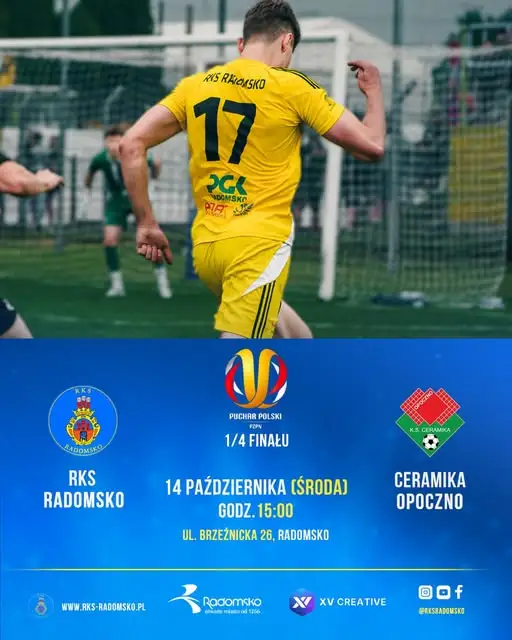 RKS Radomsko walczy o półfinał Pucharu Polski z Ceramiką Opoczno