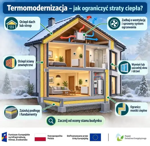 Termomodernizacja: jak skutecznie ograniczyć straty ciepła w domu?