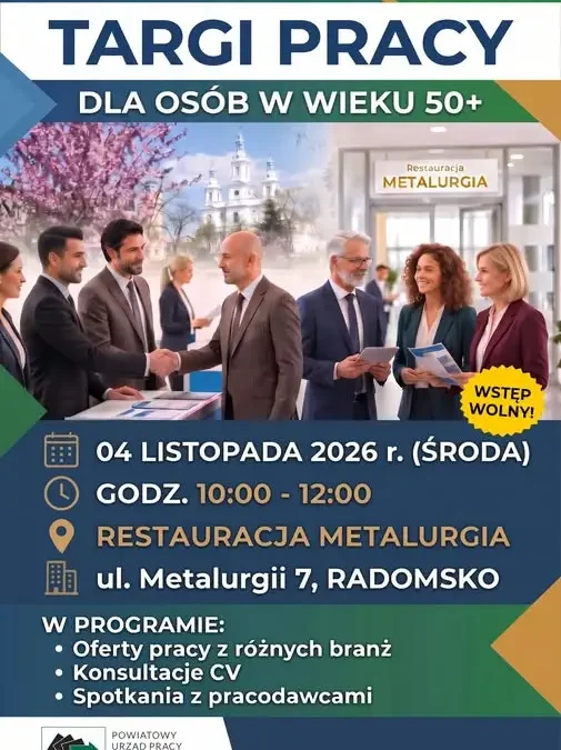 Targi Pracy 50+ w Radomsku – 4 listopada 2026