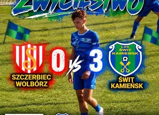 Świt Kamieńsk rozbił Szczerbiec Wolbórz 3:0. Hat-trick Dawida Najgebauera