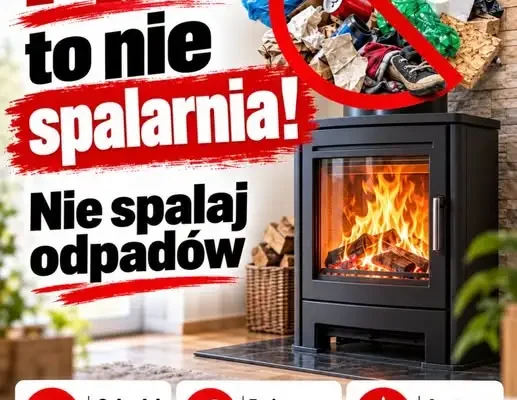 Gmina Lgota Wielka ostrzega: spalanie odpadów w piecach szkodzi i jest karalne