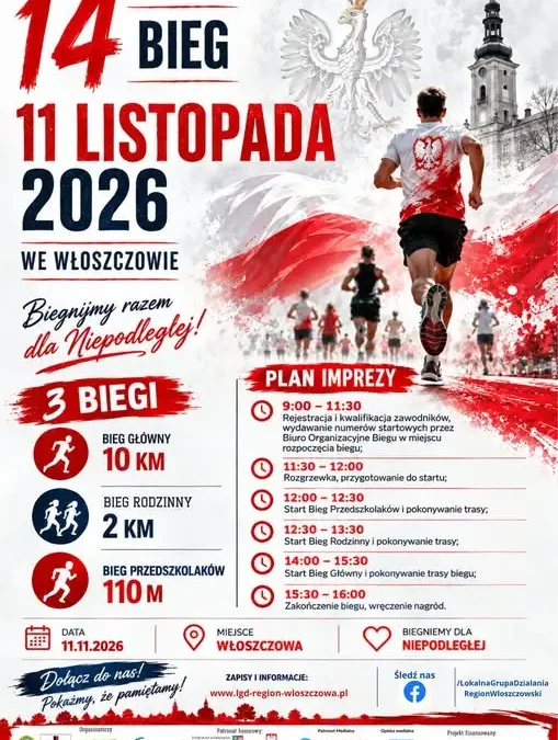 XIV Bieg Niepodległości we Włoszczowie – zapisy trwają