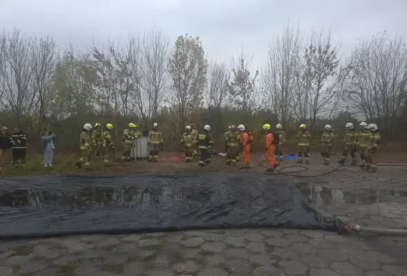 OSP Masłowice na powiatowych ćwiczeniach przeciwpożarowych w Wieluniu