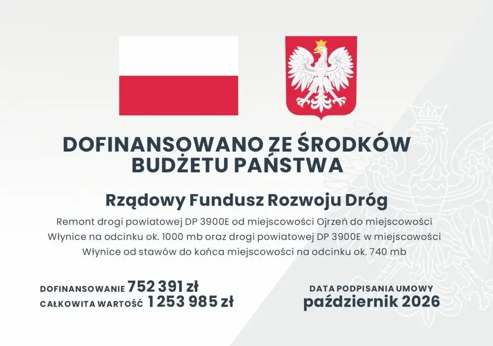 Gmina Gidle remontuje drogę powiatową Ojrzeń – Włynice za ponad 1,2 mln zł